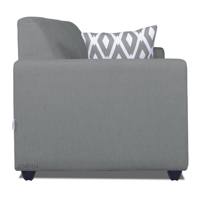 Adorn India Monteno 3 Seater Sofa (Grey) (3 Year Warranty)
