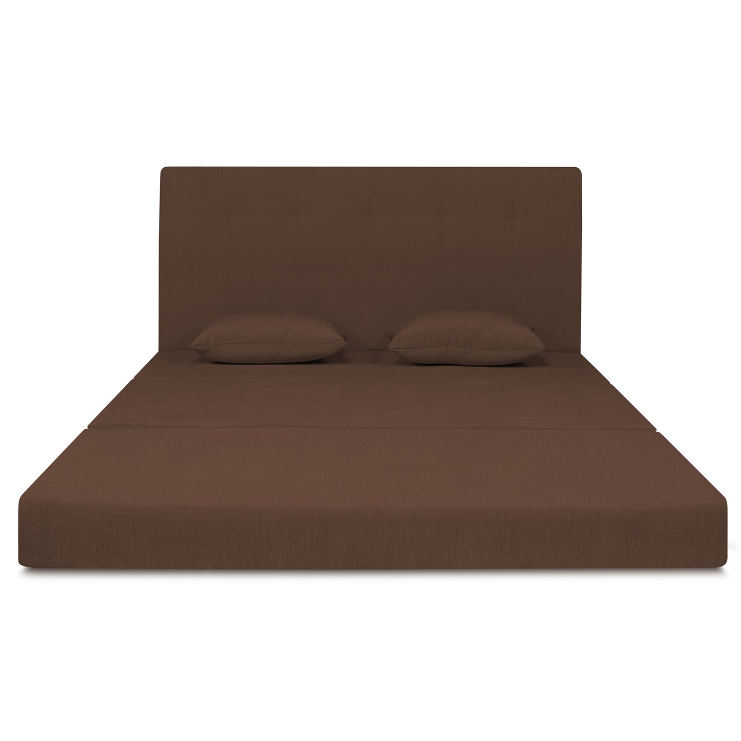 Adorn India Easy Highback Three Seater Sofa Cum Bed Decent 5' x 6' (Brown) (1 Year Warranty)