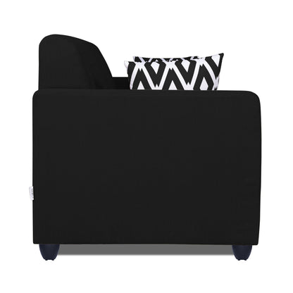Adorn India Rio Highback 3+1+1 5 Seater Sofa Set (Black) (3 Year Warranty)