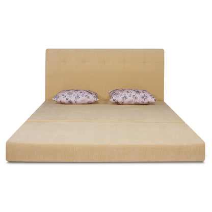 Adorn India Easy Highback Three Seater Sofa Cum Bed Floral 6' x 6' (Beige) (1 Year Warranty)