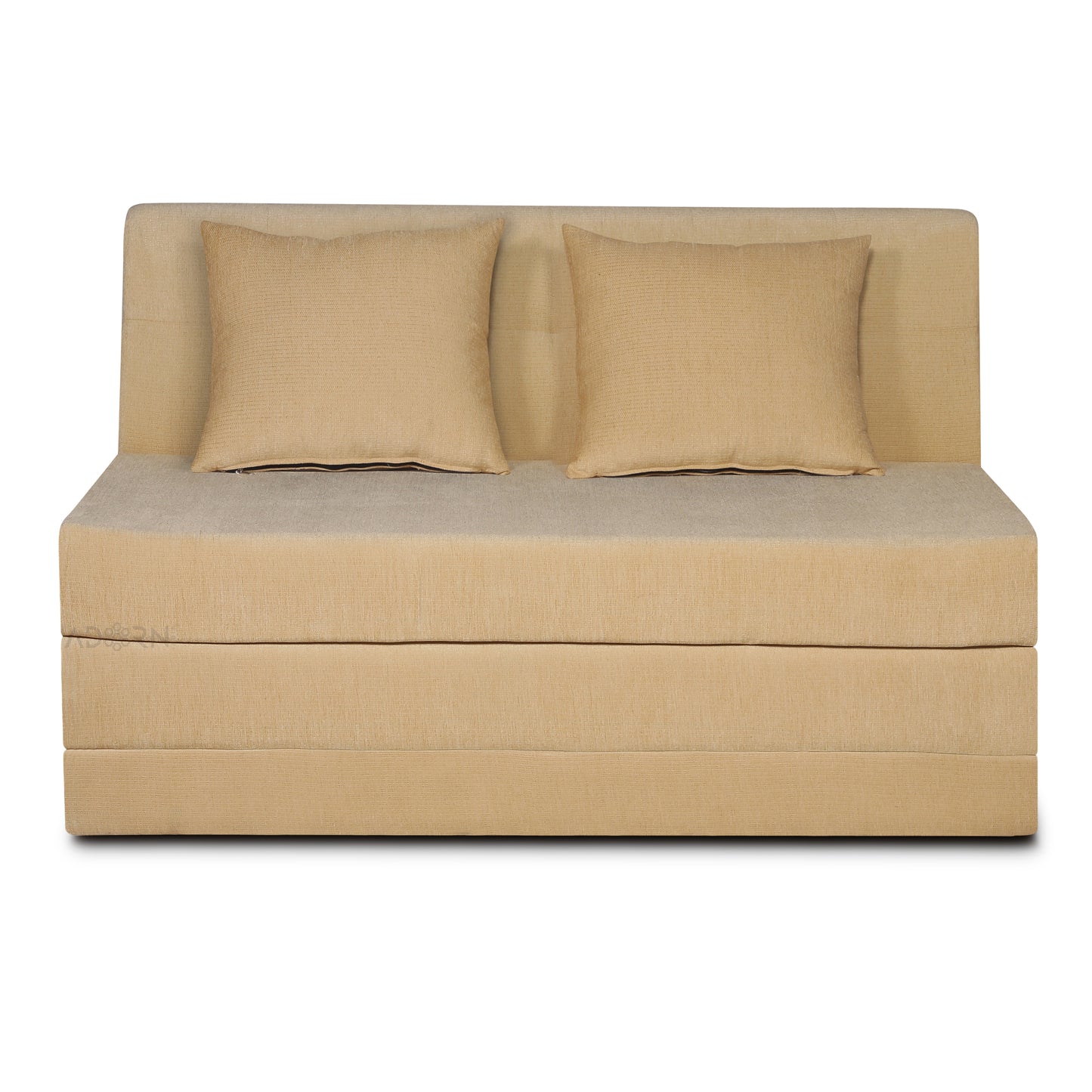 Adorn India Easy Highback Two Seater Sofa Cum Bed Decent 4' x 6' (Beige) (1 Year Warranty)