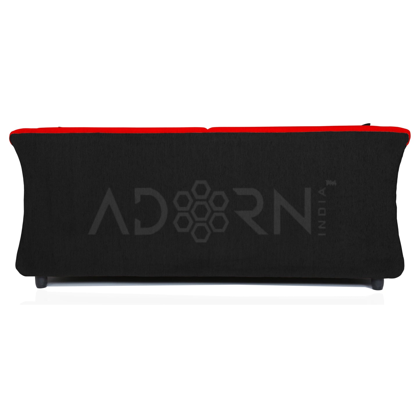 Adorn India Acura 3 Seater Sofa (Red & Black1)