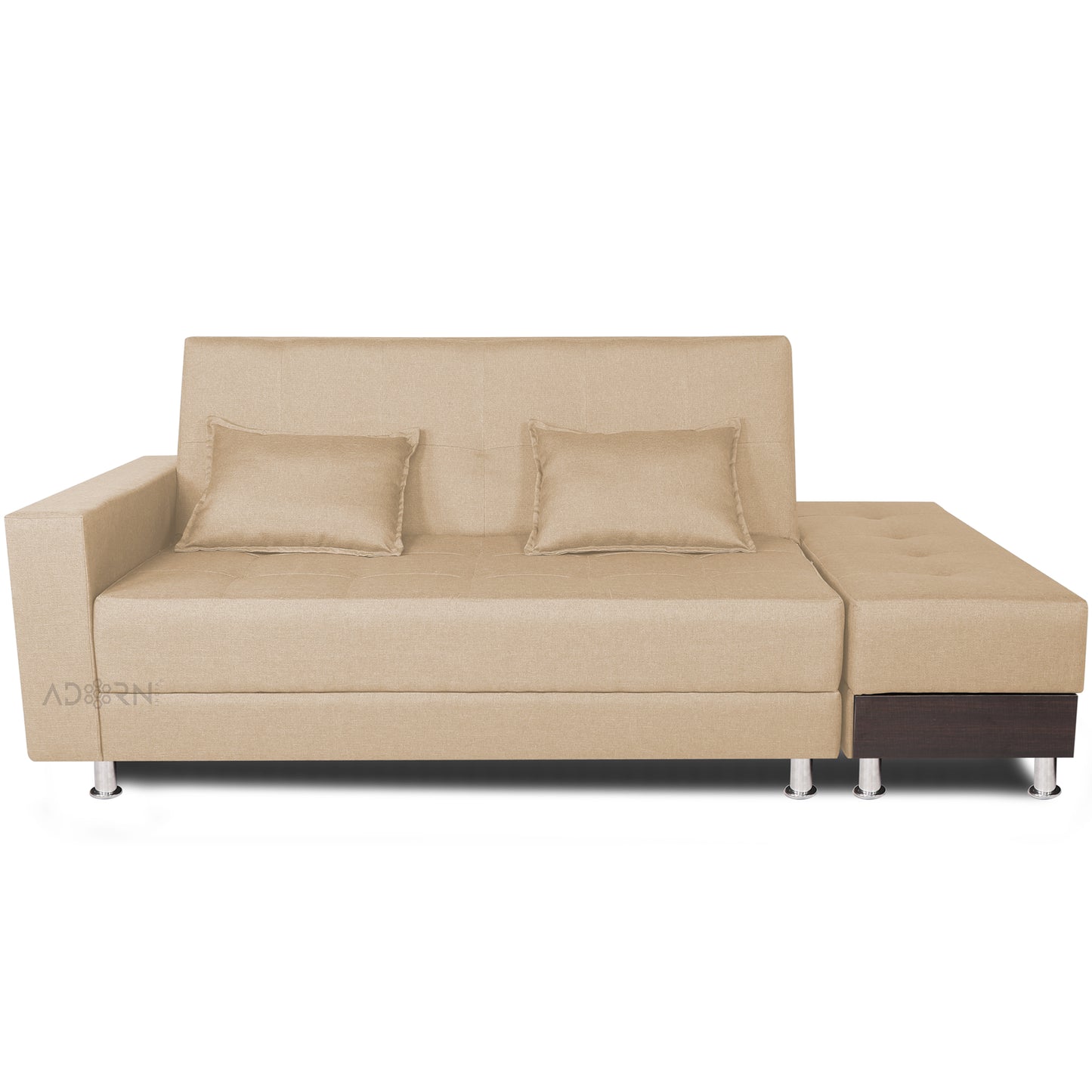Adorn India Flora Sofa Cum Bed(Beige)