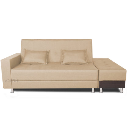 Adorn India Flora Sofa Cum Bed(Beige)