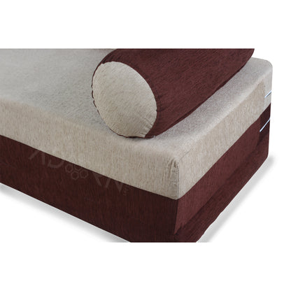 Adorn India Easy Fabric Deewan Cum Bed (Brown and Beige)