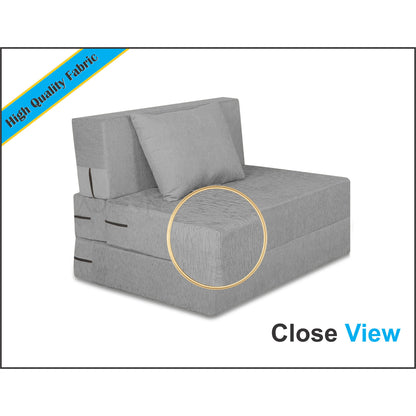 Adorn India Easy 2 Seater Sofa Cum Bed Alyn 3'x 6' (Grey) (1 Year Warranty)