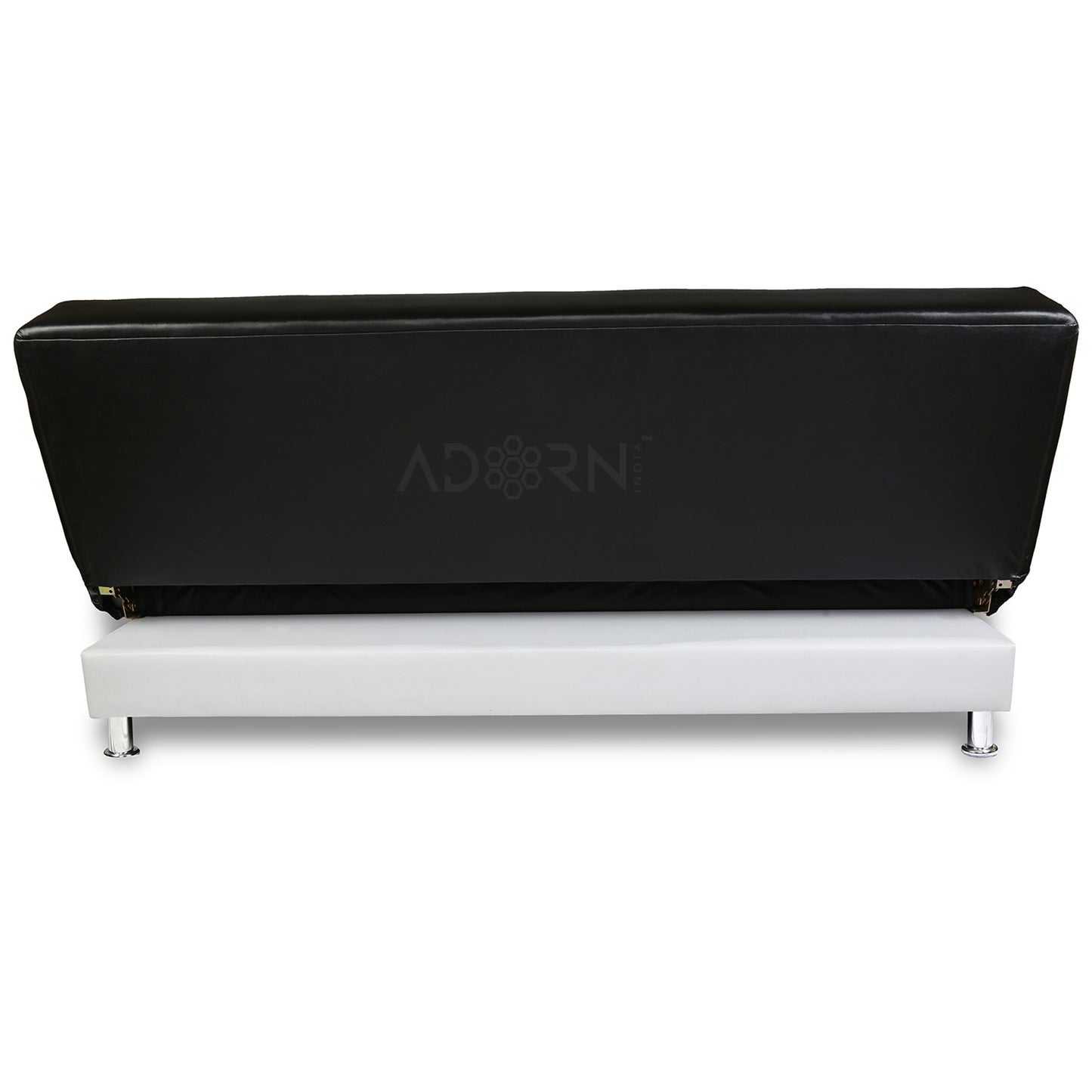 Adorn India Alexa 3 Seater Sofa cumbed (Black & White)