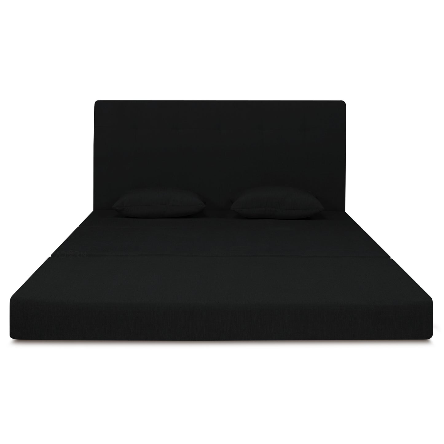 Adorn India Easy Highback Three Seater Sofa Cum Bed Decent 5' x 6' (Black) (1 Year Warranty)