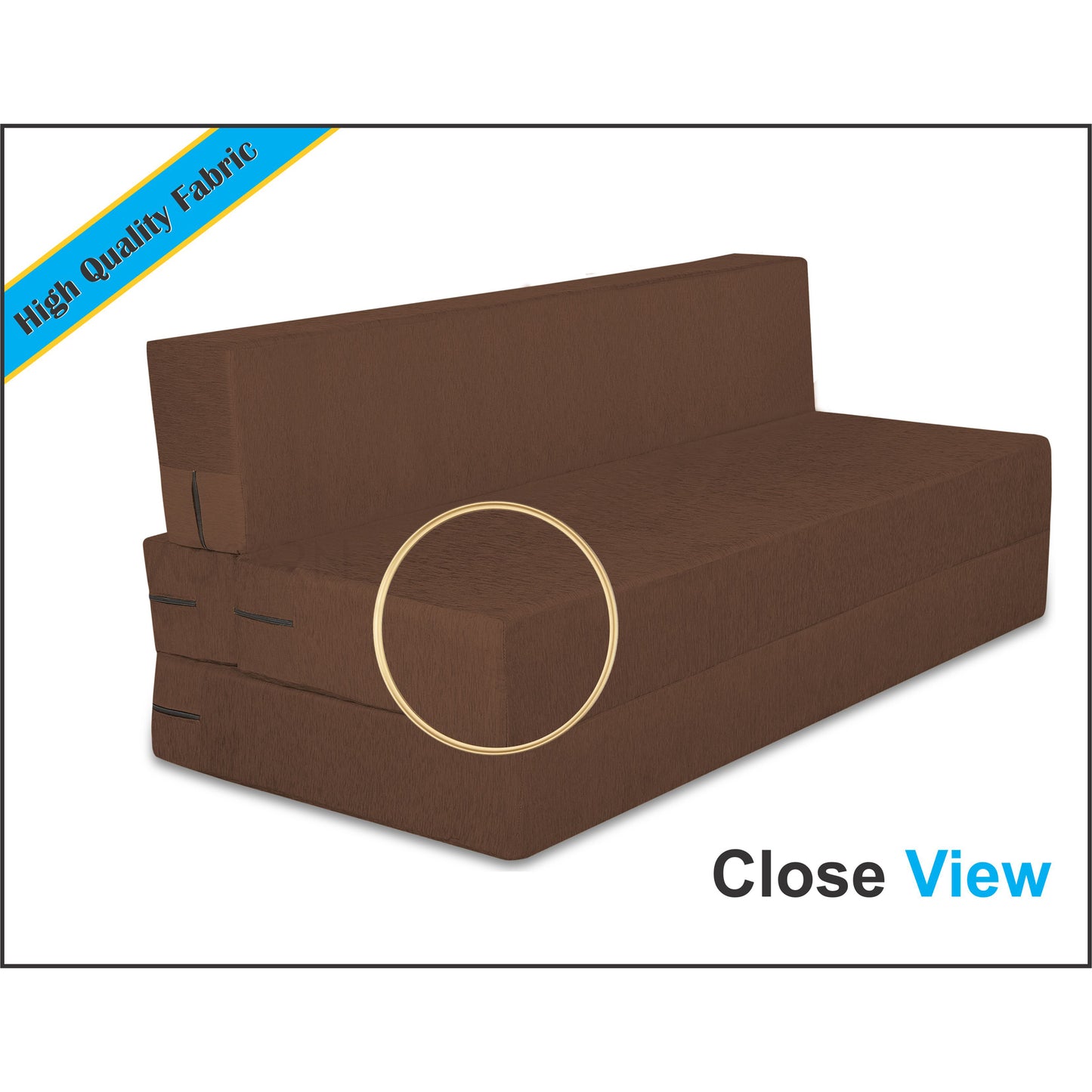 Adorn India Easy Treno 2 Seater Sofa Cum Bed Sit & Sleep Perfect for Guest, Colour Brown, 4'x6', (1 Year Warranty)