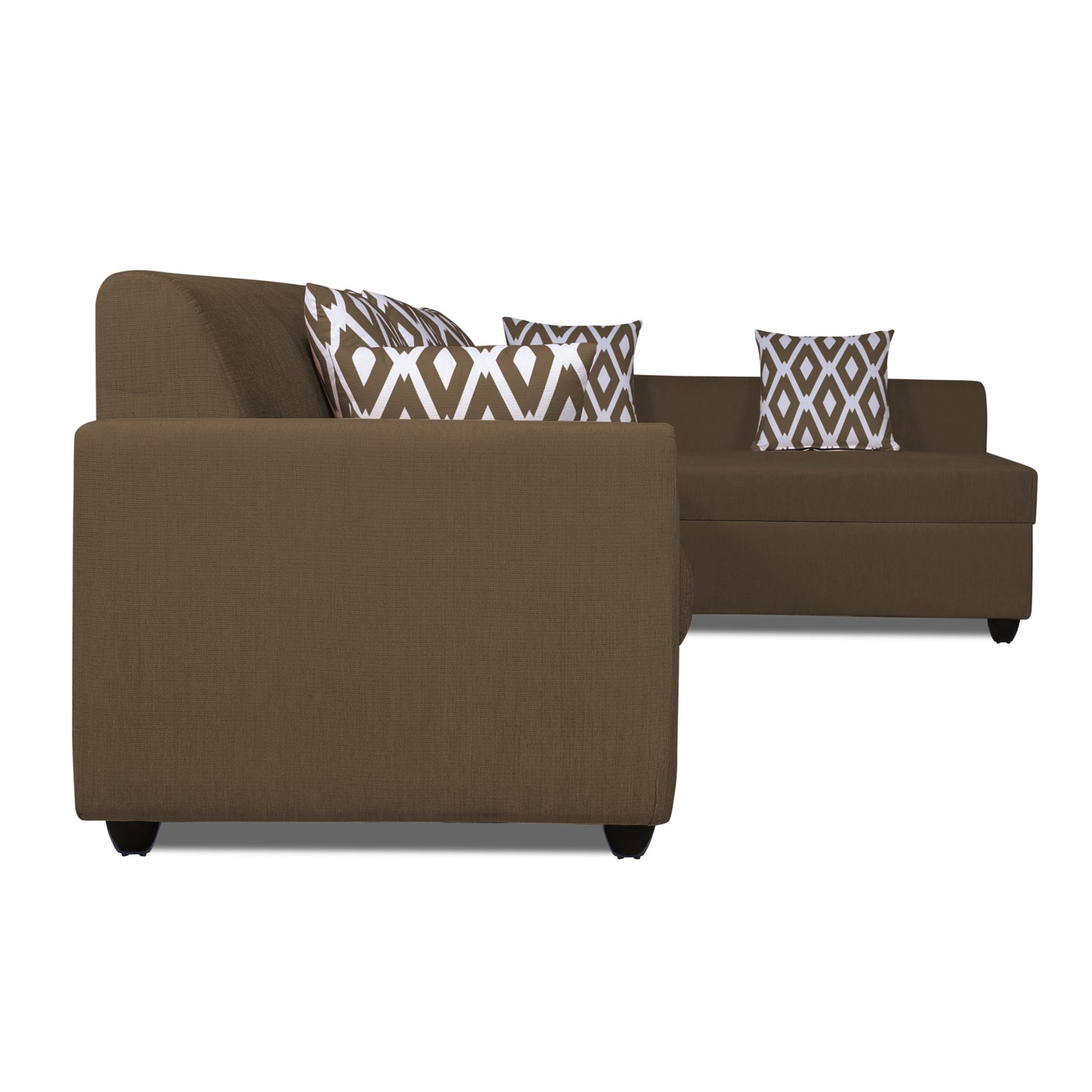 Adorn India Rio HighBack L Shape 6 Seater Sofa Set (Right Hand Side) (Camel) (3 Year Warranty)