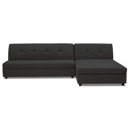 Adorn India Atlas Modular Sofa Set (Black) (3 Year Warranty)