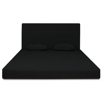 Adorn India Easy Highback Three Seater Sofa Cum Bed Decent 6' x 6' (Black) (1 Year Warranty)