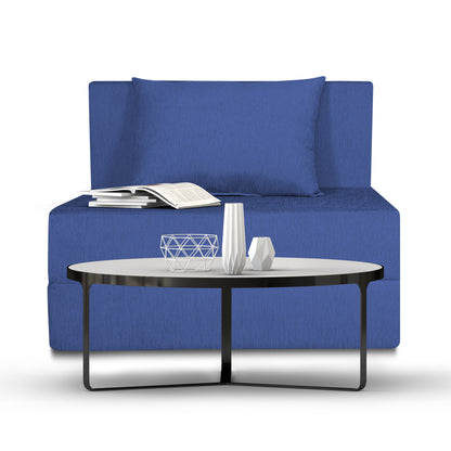 Adorn India Easy 2 Seater Sofa Cum Bed Alyn 3'x 6' (Dark Blue) (1 Year Warranty)