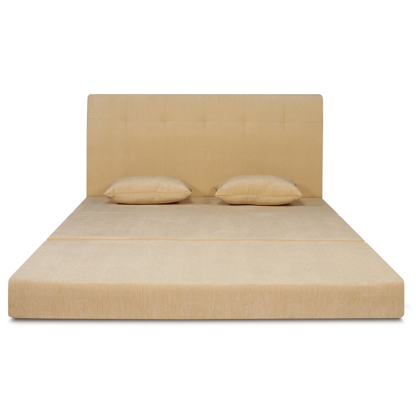 Adorn India Easy Highback Three Seater Sofa Cum Bed Decent 5' x 6' (Beige) (1 Year Warranty)