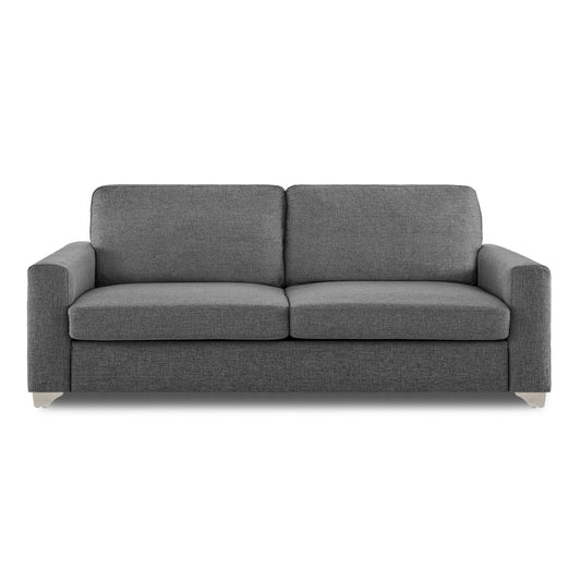 Adorn India Straight line 3 Seater Sofa (New Grey)