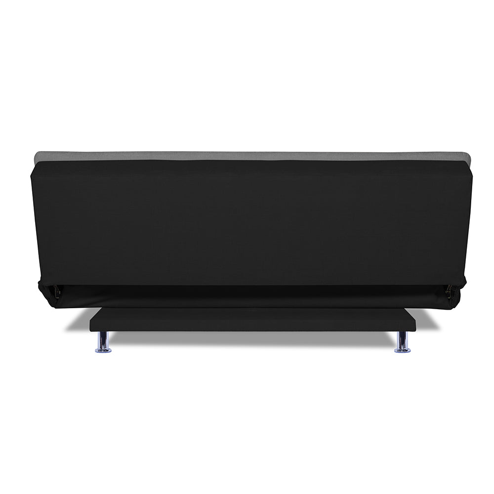 Adorn India Aspen Two Tone Rhombus Sofa Cum Bed (Grey & Black)