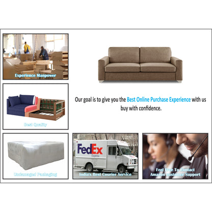Adorn India Straight line 3+1+1 Seater Sofa Set(Camel)