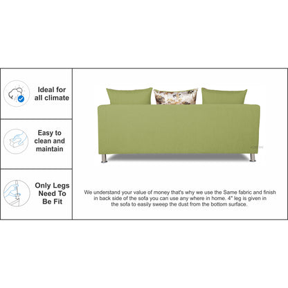Adorn India Alita 3-1-1 Compact 5 Seater Sofa Set (Green), Wood, Foam