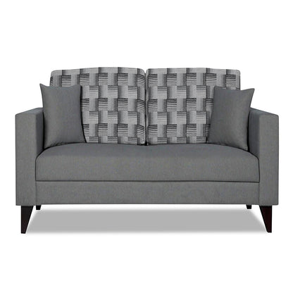 Adorn India Berlin Bricks 2 Seater Sofa (Grey) Martin Plus (3 Year Warranty)