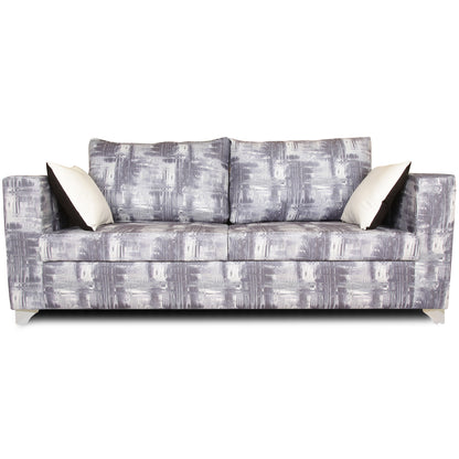 Adorn India Alanza 3 Seater Sofa Digitel Print (Grey)