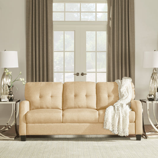 Adorn India Astor 3 Seater Sal Sofa (Beige) (3 Year Warranty)