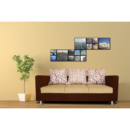 Adorn India Dexter 3 Seater Sofa Digitel Print (Beige & Brown)
