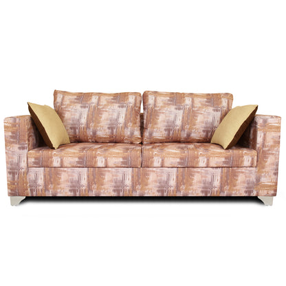 Adorn India Alanza 3 Seater Sofa Digitel Print (Beige)