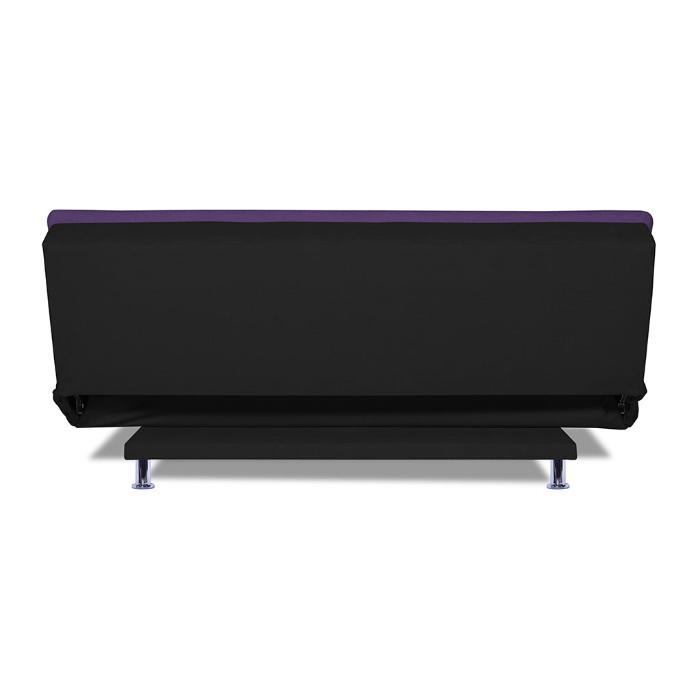 Adorn India Aspen Three Seater Sofa cum bed (Purple & Black)