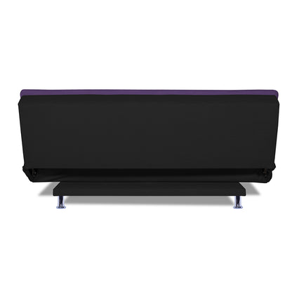 Adorn India Aspen Three Seater Sofa cum bed (Purple & Black)