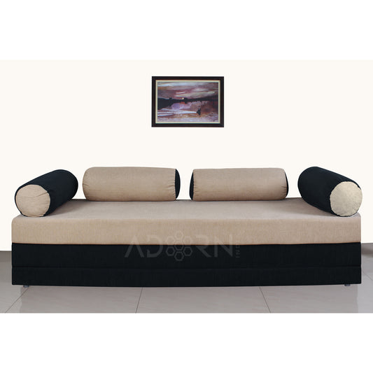 Adorn India Easy Fabric Deewan Cum Bed (Being and Black)