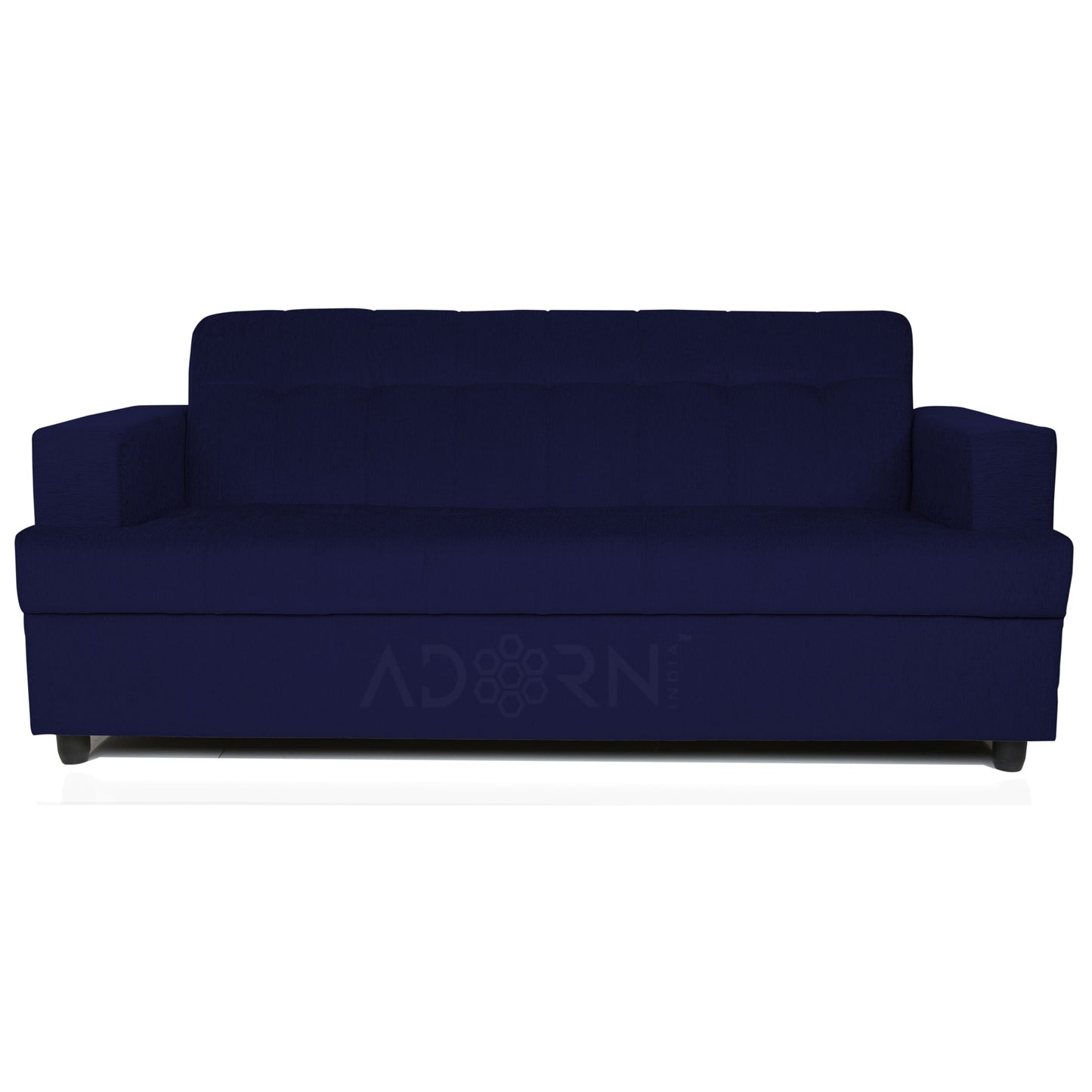 Adorn India Aleena 3 Seater Sofa(Dark Blue)
