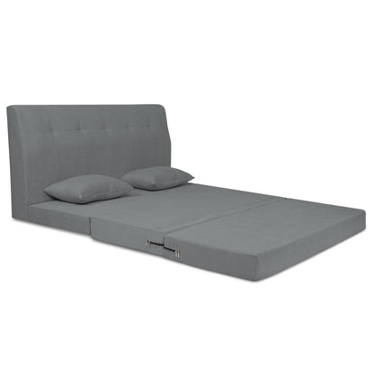 Adorn India Easy Highback Two Seater Sofa Cum Bed Decent 4' x 6' (Grey) (1 Year Warranty)