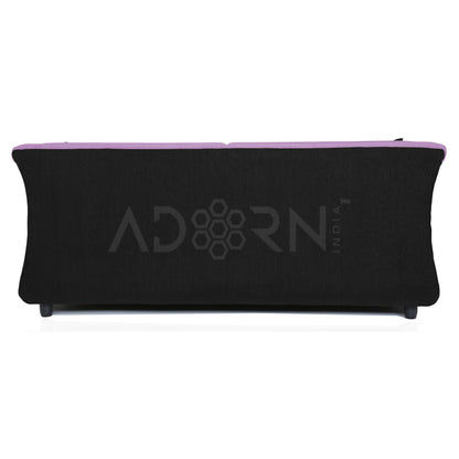 Adorn India Acura 3 Seater Sofa(Light Purple & Black)