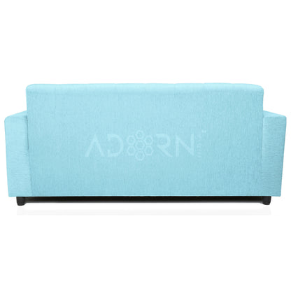 Adorn India Aleena 3 Seater Sofa(Light Blue)