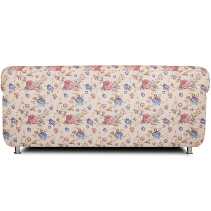 Adorn India Roselyn 3 Seater Sofa digitel Print (Beige)