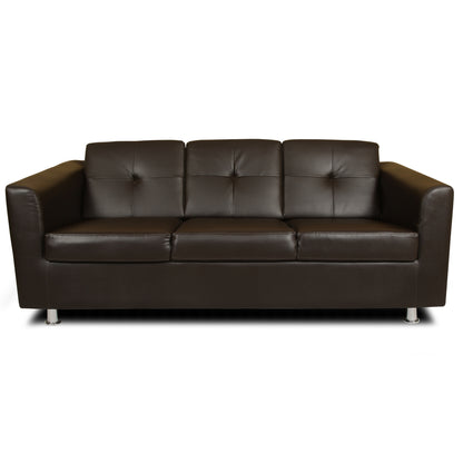 Adorn India Orchid Modular Sofa Set Leatherette (Black)