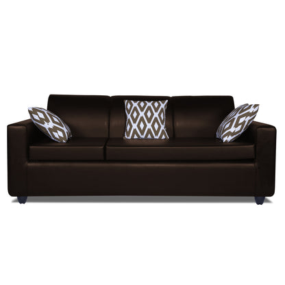 Adorn India Monteno Leatherette Modular 4 Seater Sofa Set (Brown) (3 Year Warranty)