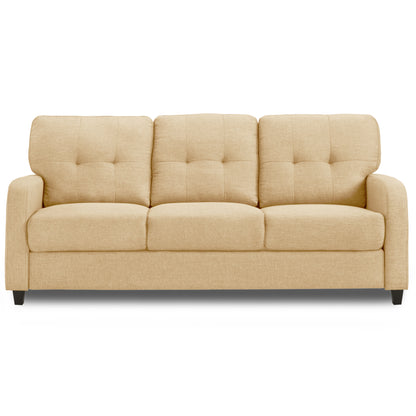 Adorn India Astor 3 Seater Sal Sofa (Beige) (3 Year Warranty)