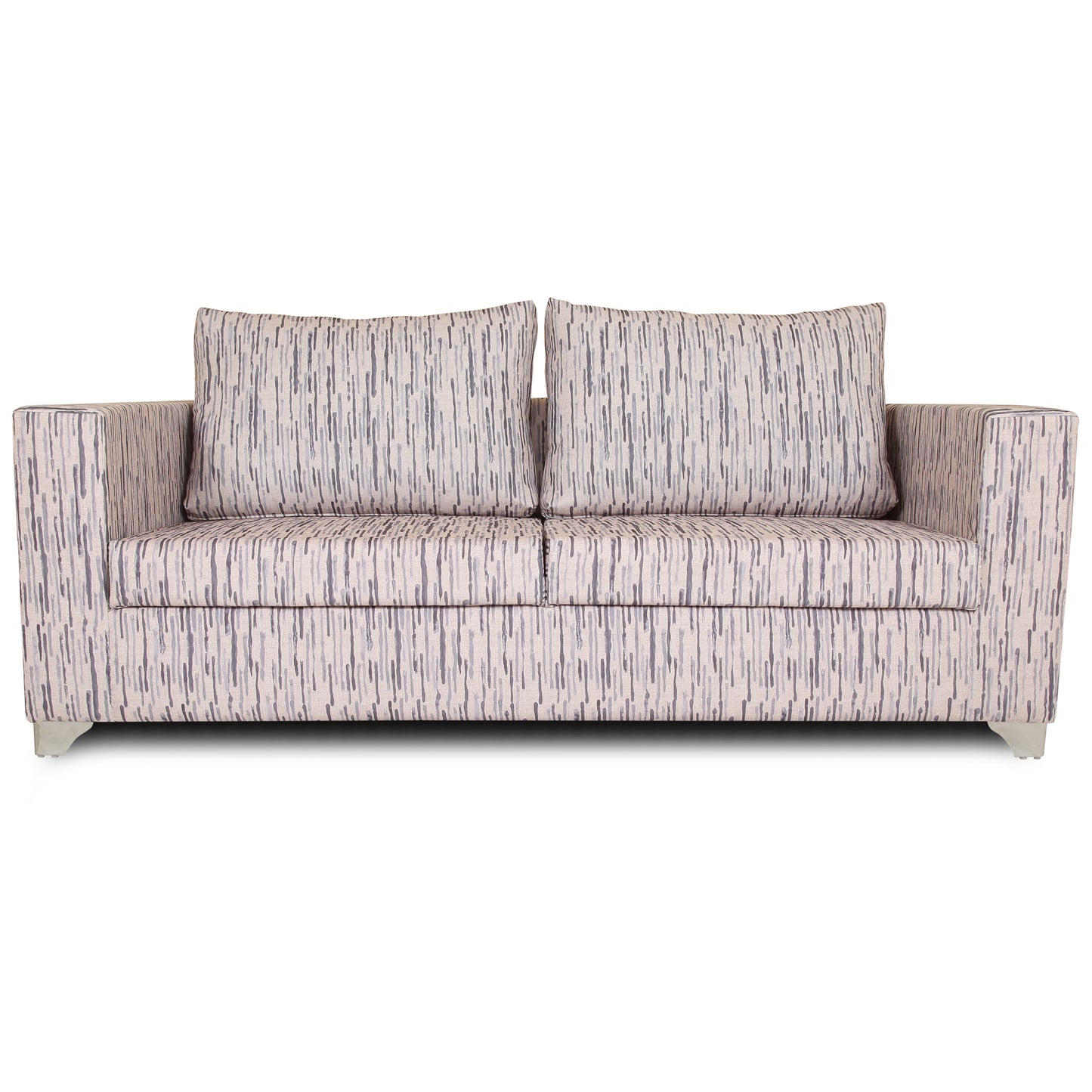 Adorn India Lancia 3 Seater Sofa Digitel Print (Grey)