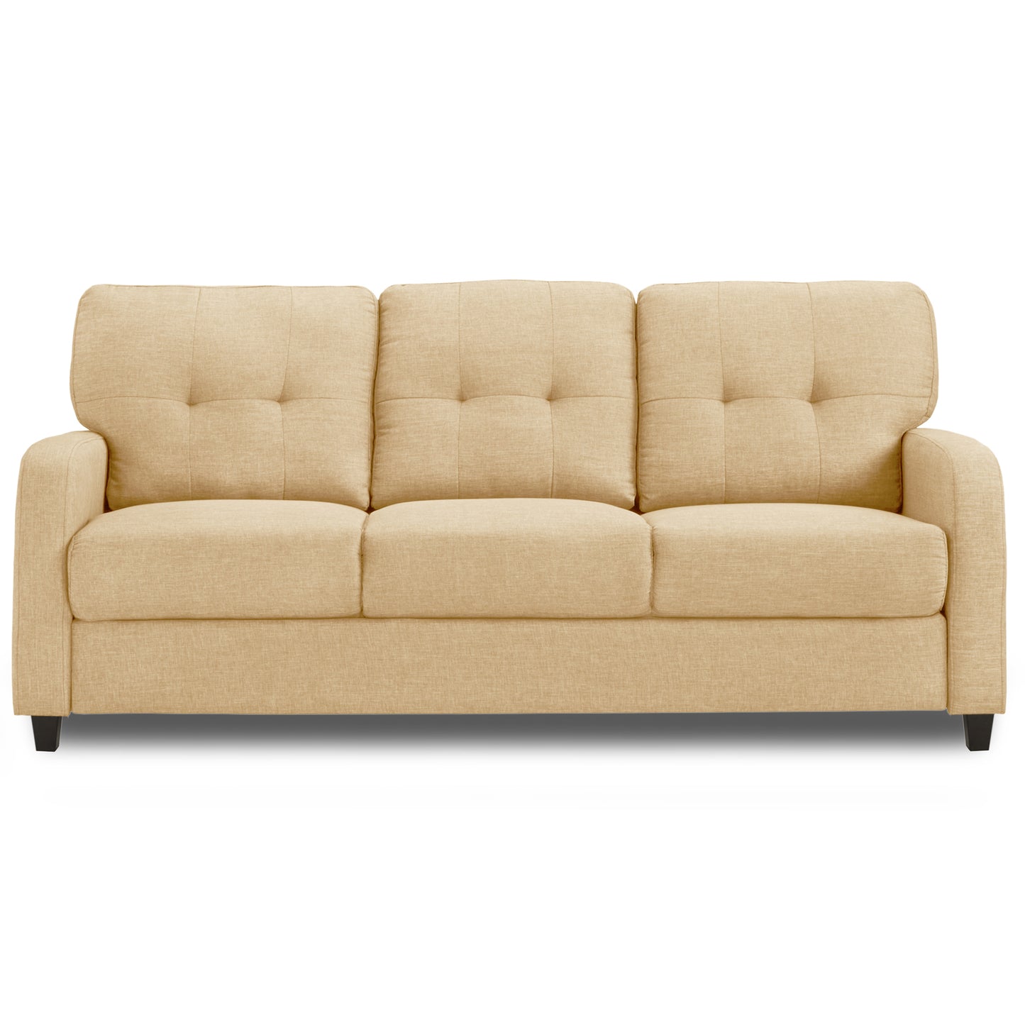 Adorn India Astor 3+1+1 5 Seater Sofa Set (Beige) (3 Year Warranty)