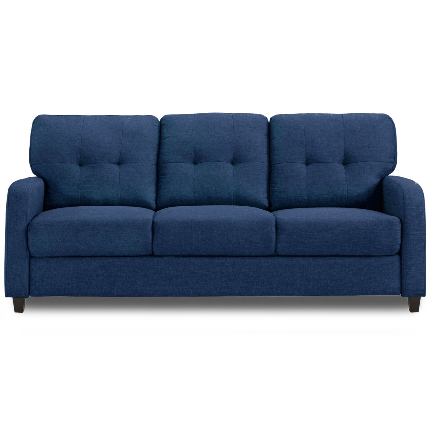 Adorn India Astor 3 Seater Sofa (Blue) (3 Year Warranty)