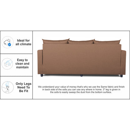 Adorn India New Straight Line Modular 5 Seater Sofa Set (Camel)