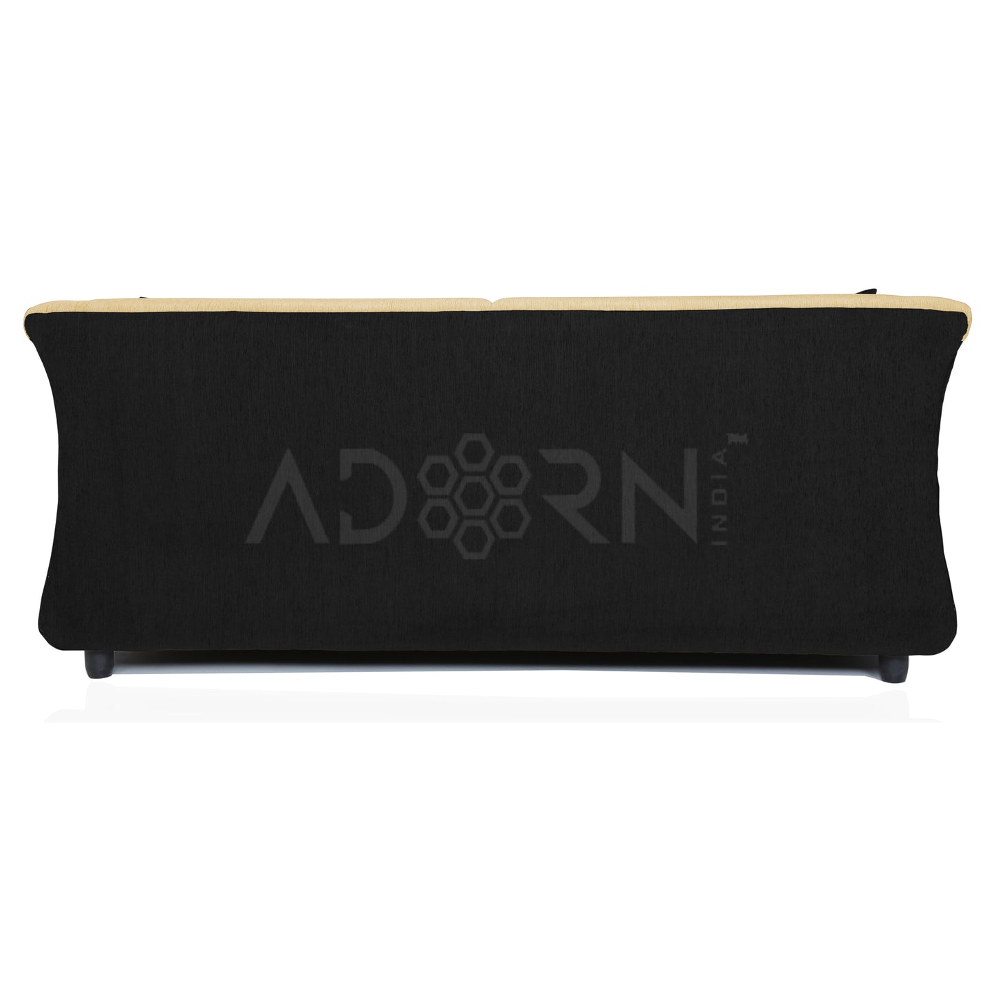 Adorn India Acura 3 Seater Sofa(Beige & Black)