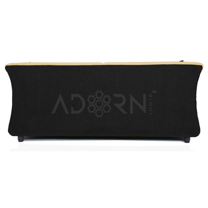 Adorn India Acura 3 Seater Sofa(Beige & Black)