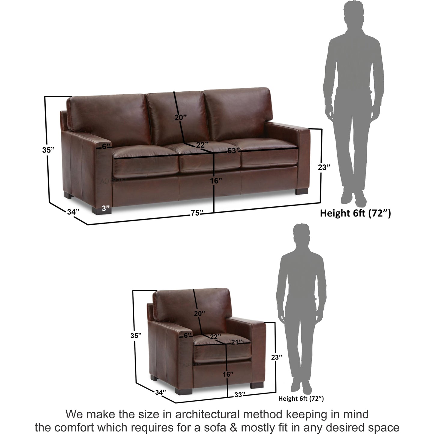 Adorn India Exclusive Rosina Leatherette 3-1-1 Sofa Set (Light Brown)
