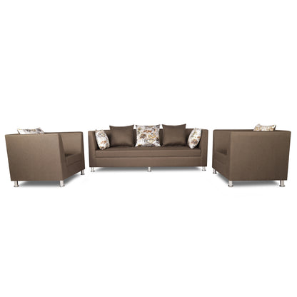 Adorn India Alica 3-1-1 5 Seater Sofa Set(Camel)