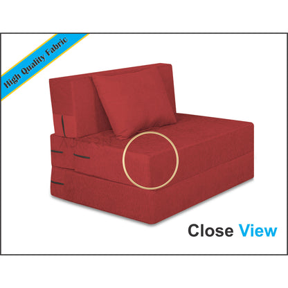 Adorn India Easy 2 Seater Sofa Cum Bed Alyn 3'x 6' ((Maroon) (1 Year Warranty)