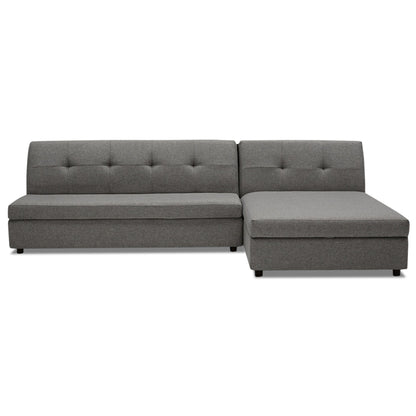 Adorn India Atlas Wood Modular Sofa Set (Light Grey) (3 Year Warranty)