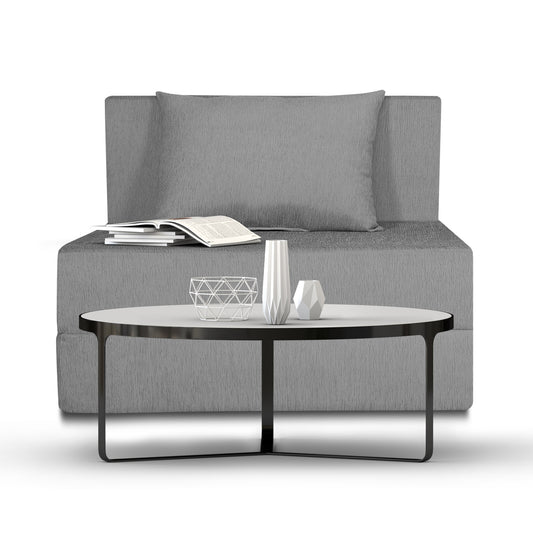 Adorn India Easy 2 Seater Sofa Cum Bed Alyn 3'x 6' (Grey) (1 Year Warranty)