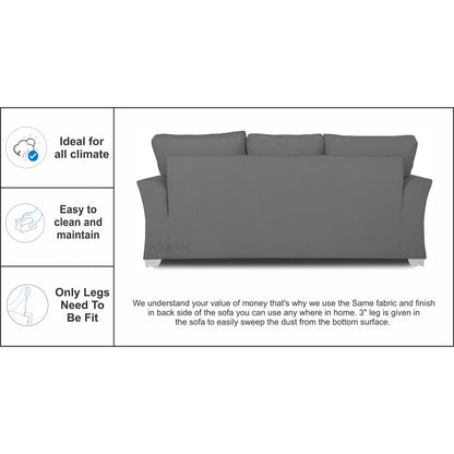 Adorn India Alexia 3+1+1 Sofa Set(Grey)